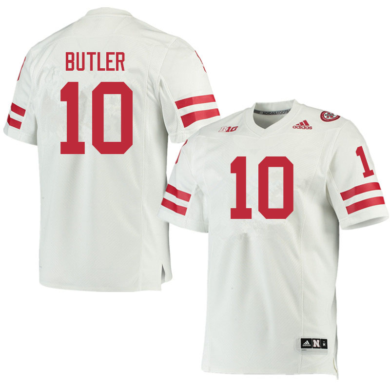Men #10 Jimari Butler Nebraska Cornhuskers College Football Jerseys Sale-White - Click Image to Close